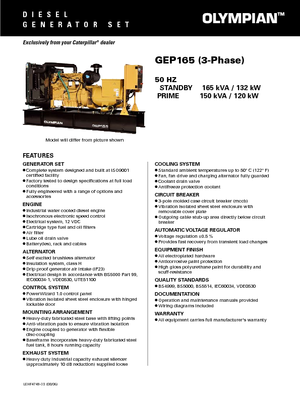 Grupos electrógenos diesel Olympian GEP 165