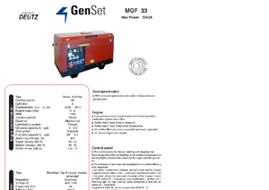 Grupos electrógenos diesel GenSet MGF 33 D