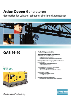 Grupos electrógenos diesel Atlas Copco QAS 30 KDS FW