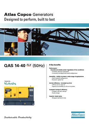 Grupos electrógenos diesel Atlas Copco QAS 30 KDS FW