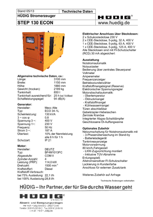 Grupos electrógenos diesel Hüdig Step 130