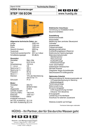 Grupos electrógenos diesel Hüdig Step 150