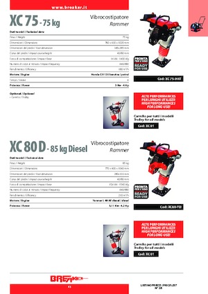 Apisonadores a gasolina y diesel Breaker XC 75 H 4 T