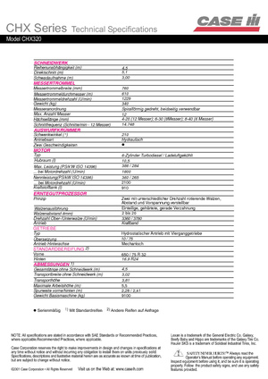 Picadoras - tracción 4 ruedas Case IH CHX 320