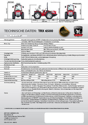 Tractores - tracción 4 ruedas Carraro Ergit TRX 6500