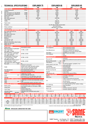 Tractores - tracción 4 ruedas SAME Explorer 95