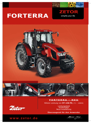 Tractores - tracción 4 ruedas Zetor Forterra 135