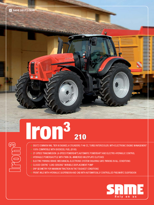 Tractores - tracción 4 ruedas SAME Iron³ 210 DCR