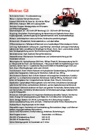 Tractores - tracción 4 ruedas Reform Werke Metrac G 3