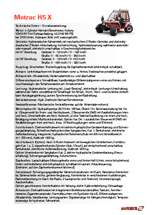 Tractores - tracción 4 ruedas Reform Werke Metrac H 5 X