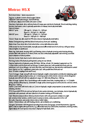 Tractores - tracción 4 ruedas Reform Werke Metrac H 5 X