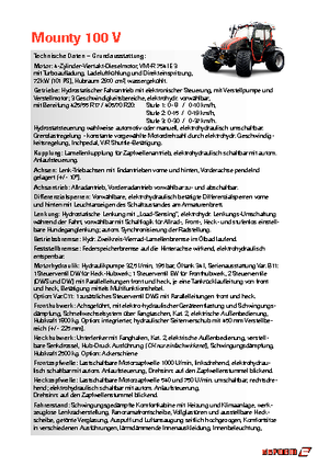 Tractores - tracción 4 ruedas Reform Werke Mounty 100 V