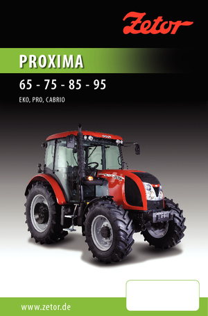 Tractores - tracción 4 ruedas Zetor Proxima 85 EKO