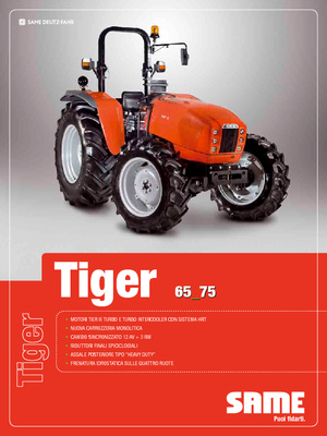 Tractores - tracción 4 ruedas SAME Tiger 75