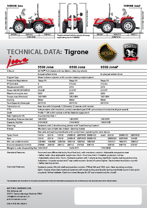 Tractores - tracción 4 ruedas Carraro Tigrone 5500 Jona