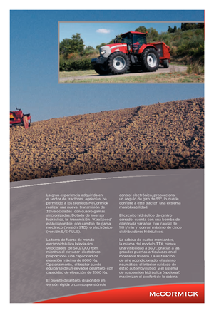 Tractores - tracción 4 ruedas McCormick XTX 145 E-Plus