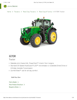 Tractores - tracción 4 ruedas John Deere 6170 R