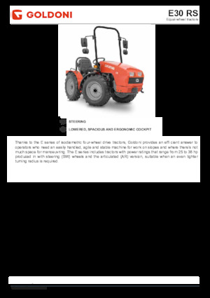 Tractores - tracción 4 ruedas Goldoni E 30 RS 