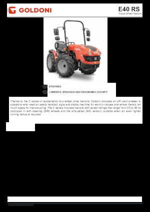 Tractores - tracción 4 ruedas Goldoni E 40 RS 