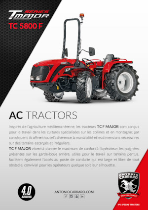 Tractores - tracción 4 ruedas Carraro TC 5800 F major