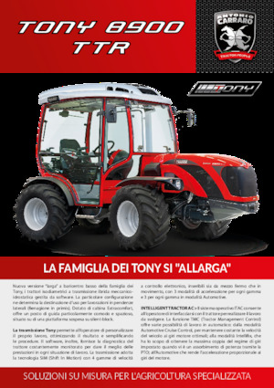 Tractores - tracción 4 ruedas Carraro Tony 8900 TTR