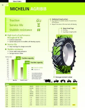 Neumáticos para agricultura Michelin AGRIBIB 11.2 R24 119A8/116B TL