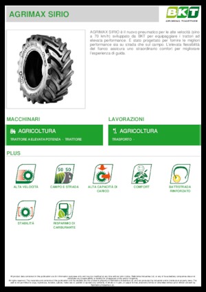 Neumáticos para agricultura BKT AGRIMAX SIRIO 540/65 R 38