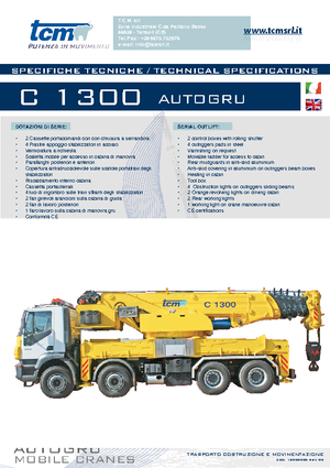 Grúas todo terreno tcm C 1300 (8x4x4)
