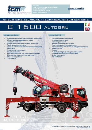 Grúas todo terreno tcm C 1600 (8x4x4)