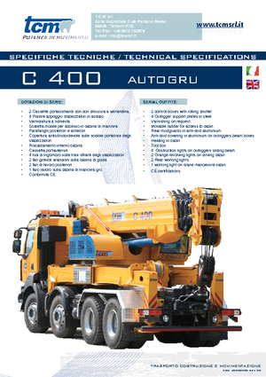 Grúas todo terreno tcm C 400.26 (6x4x4)