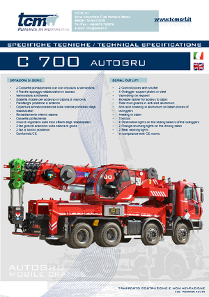 Grúas todo terreno tcm C 700 (6x4x4)