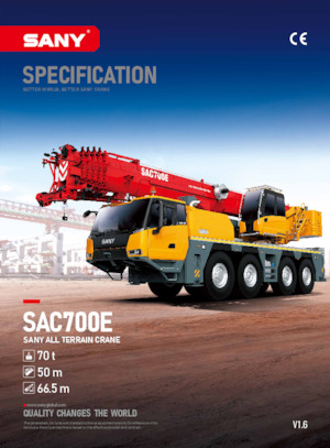 Grúas todo terreno Sany SAC700E 