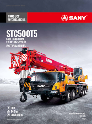 Grúas todo terreno Sany STC500T5