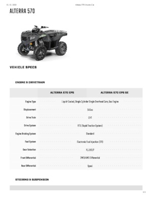 Vehículos todo terreno & Quads Artic Cat ALTERRA 570 EPS SE 