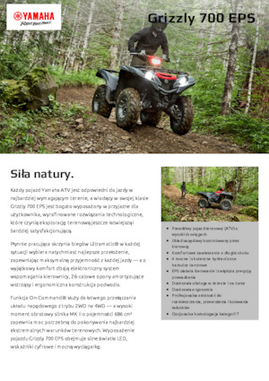 Vehículos todo terreno & Quads Yamaha GRIZZLY 700 EPS