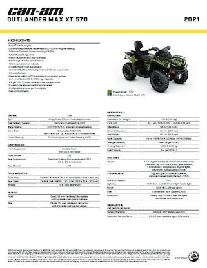 Vehículos todo terreno & Quads can-am OUTLANDER 570 MAX XT 