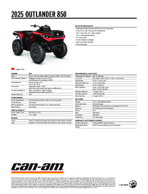 Vehículos todo terreno & Quads can-am OUTLANDER 850