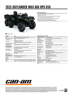 Vehículos todo terreno & Quads can-am OUTLANDER MAX 6X6 DPS 650