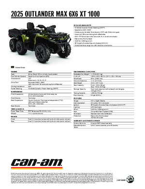 Vehículos todo terreno & Quads can-am OUTLANDER MAX 6x6 XT 1000