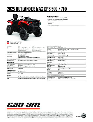 Vehículos todo terreno & Quads can-am OUTLANDER MAX DPS 700