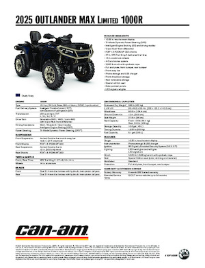 Vehículos todo terreno & Quads can-am OUTLANDER MAX Limited 1000R