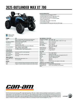 Vehículos todo terreno & Quads can-am OUTLANDER MAX XT 700