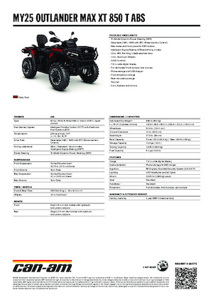 Vehículos todo terreno & Quads can-am OUTLANDER MAX XT 850 T ABS