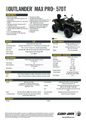 Vehículos todo terreno & Quads can-am OUTLANDER MAX XU+ 570 T