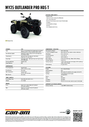 Vehículos todo terreno & Quads can-am OUTLANDER PRO HD5 T