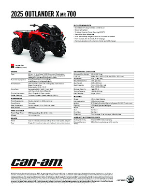 Vehículos todo terreno & Quads can-am OUTLANDER X MR 700