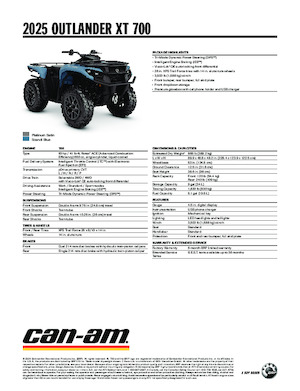 Vehículos todo terreno & Quads can-am OUTLANDER XT 700