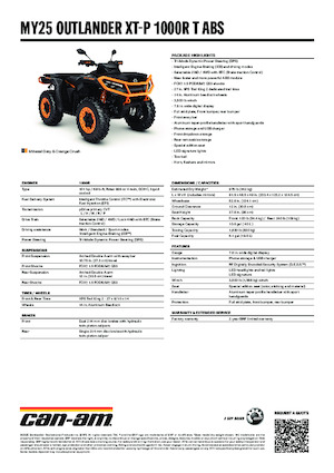Vehículos todo terreno & Quads can-am OUTLANDER XT-P 1000R T ABS