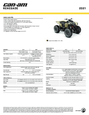 Vehículos todo terreno & Quads can-am RENEGADE 850 