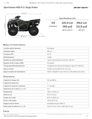 Vehículos todo terreno & Quads Polaris Sportsman 450 H.O.